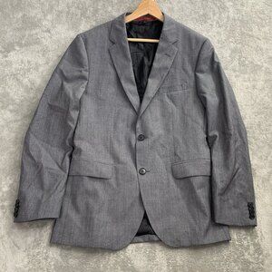 Boss Hugo Blazer Jacket Mens 40 R Jefferey Simmons182 Lanificio Di Tollegno Gray